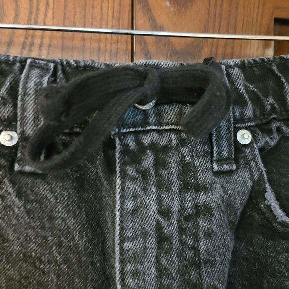 Urban Outfitters BDG Poppy Denim Drawstring Shorts Washed Black XS - Picture 4 of 12